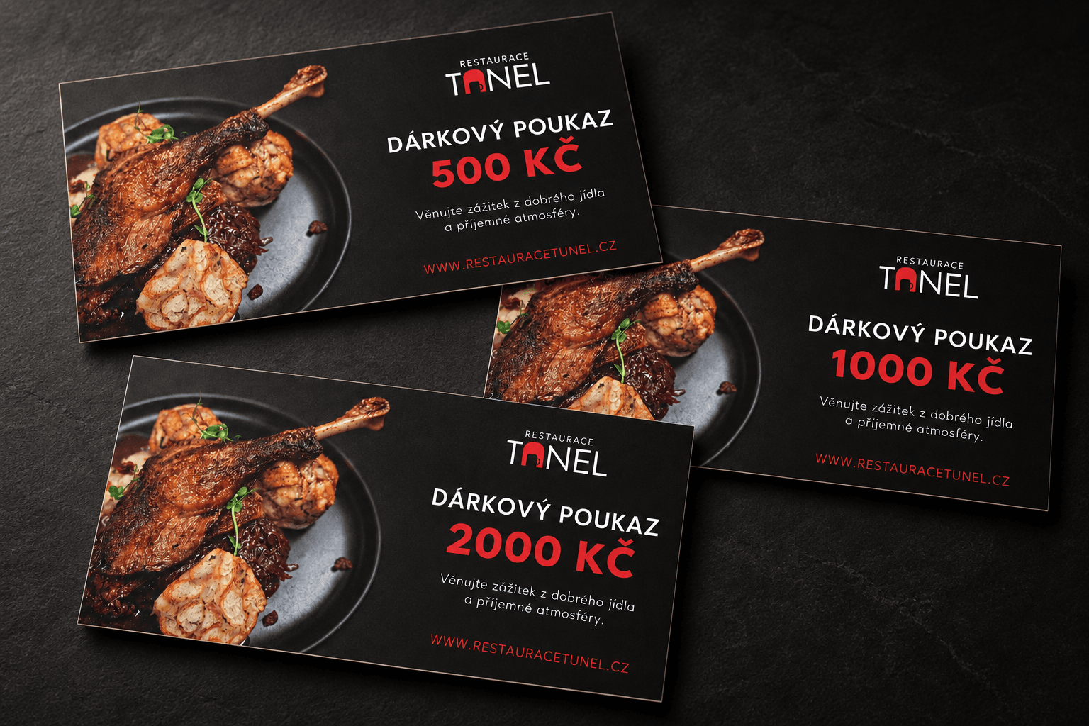 Dárkové poukazy Restaurace TUNEL